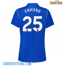 Camisa de time de futebol Chelsea Moises Caicedo #25 Replicas 1º Equipamento Feminina 2026-27 Manga Curta